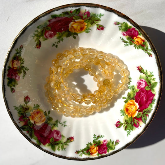8 mm Citrine (Heat Treated Amethyst) Bracelet