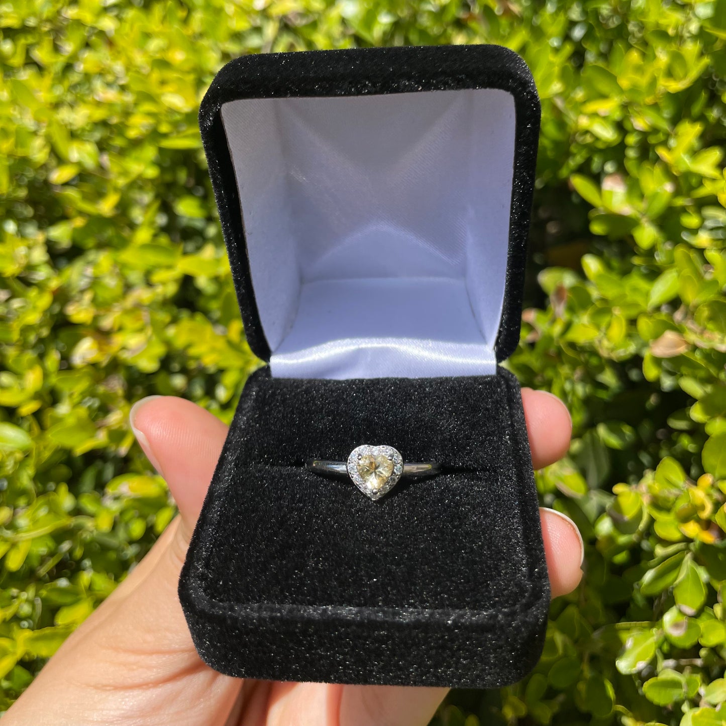 Citrine Heart Ring