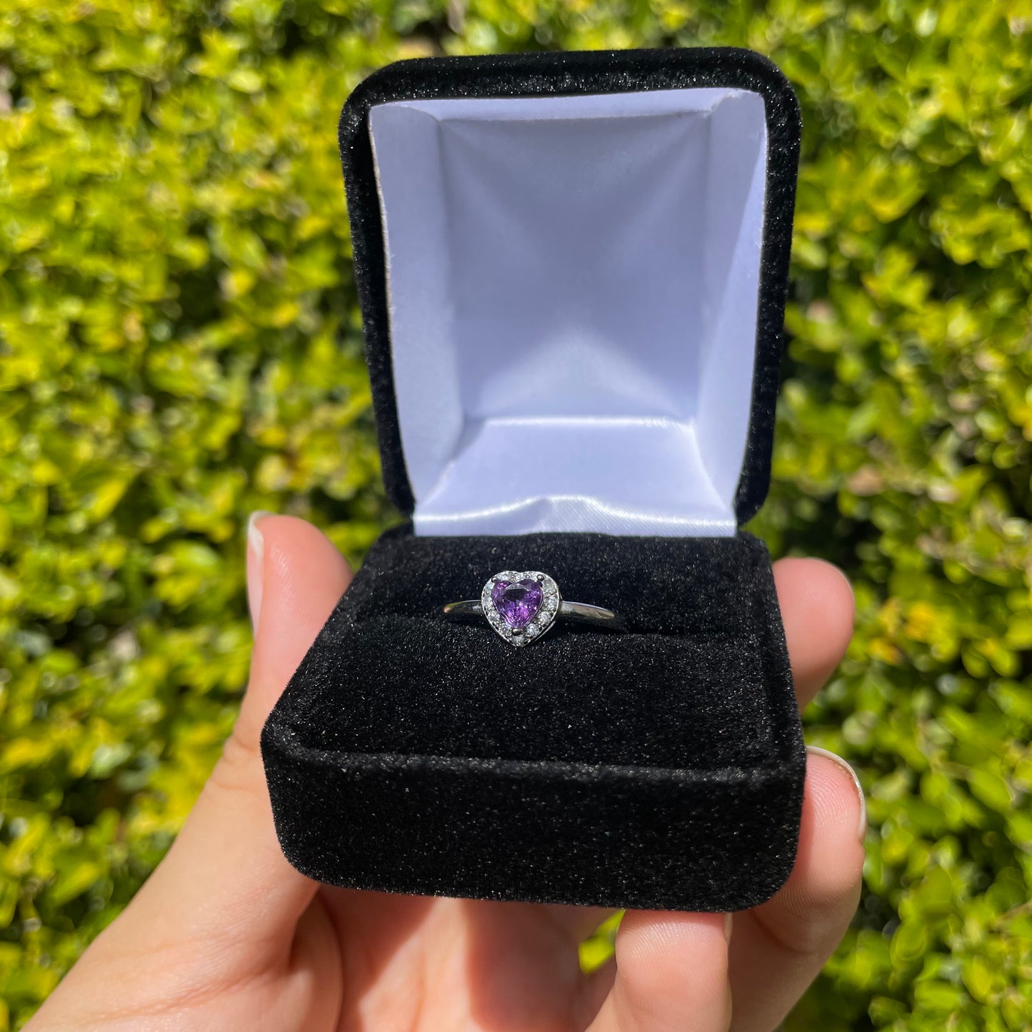 Amethyst Heart Ring
