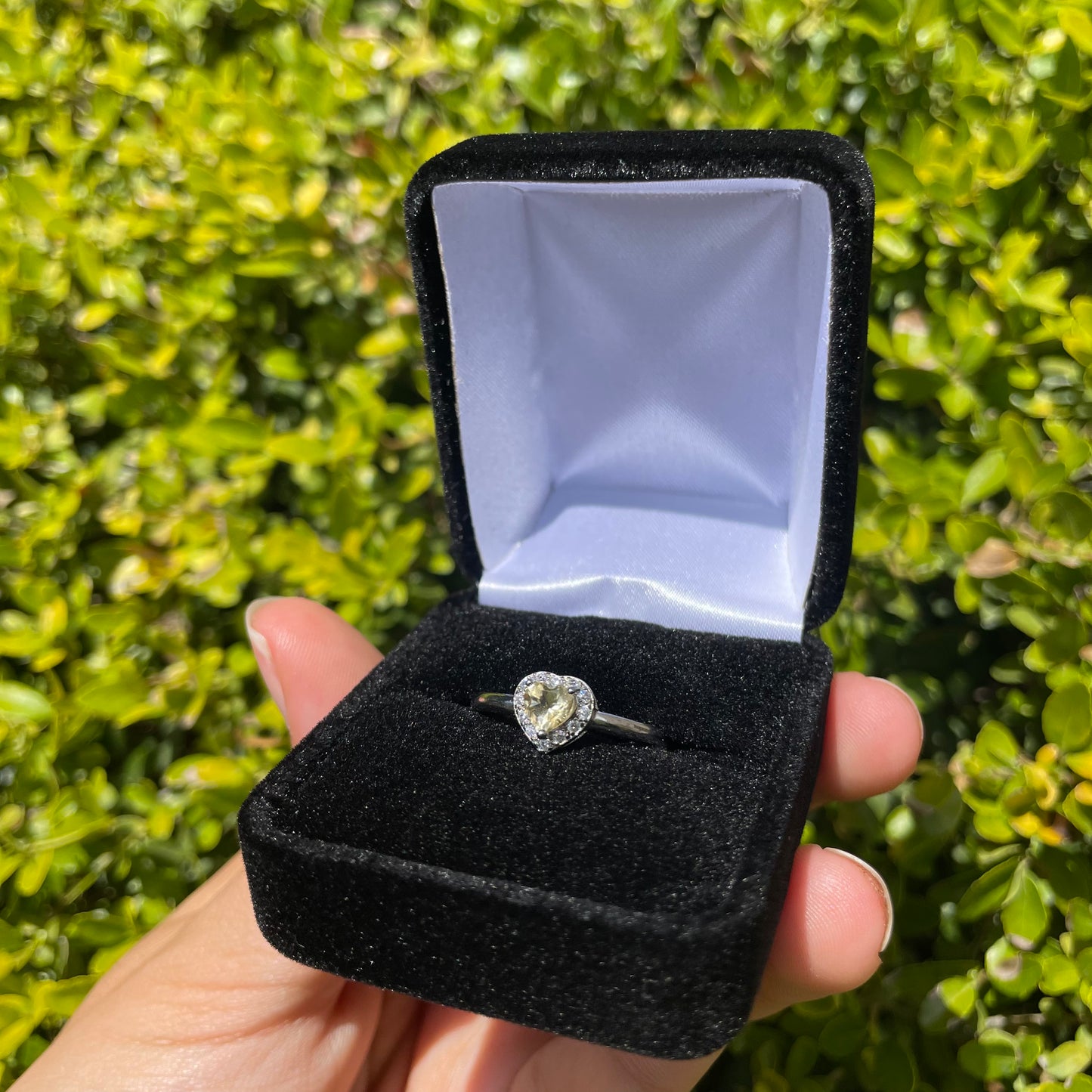 Citrine Heart Ring